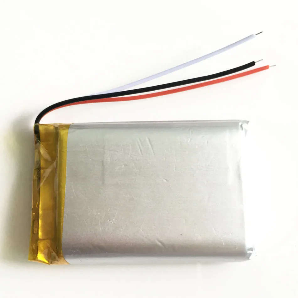 Лот 10 шт 2000mAh 3,7 V литий-полимерная LiPo аккумуляторная батарея 3 провода 103450 для Mp3 DVD PAD камера PSP gps ноутбук планшет ПК