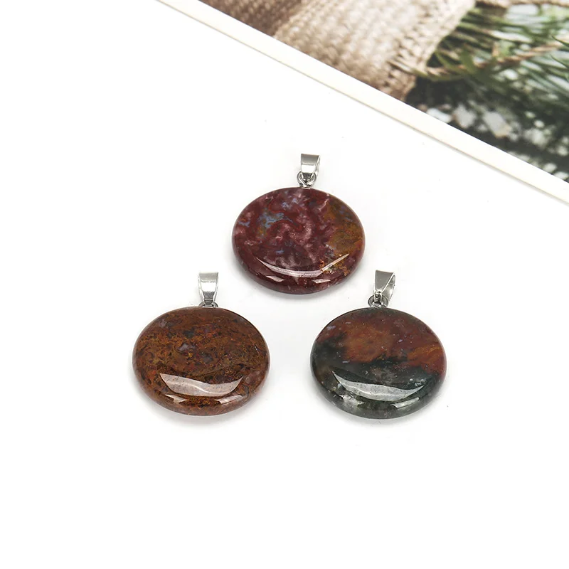 Подвеска JD 25x25 мм из натурального камня круглые бусины с отверстием для сверления