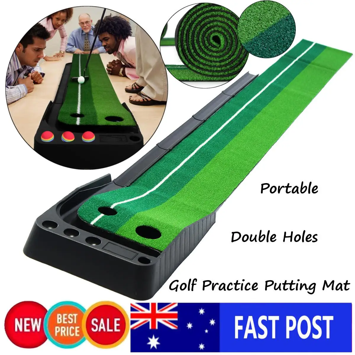 en Ucuz Kapalı Golf Atıcı Eğitmen Set Golf Uygulama Mat Koyarak Golf Yeşil Eğitmen Chippin Sürüş Isabet Sentetik Golf çim 3 Metre