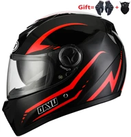 gifts gloves mask full face motorcycle helmet dual visor dot safety racing motocross helmet motorbike helmet double visors