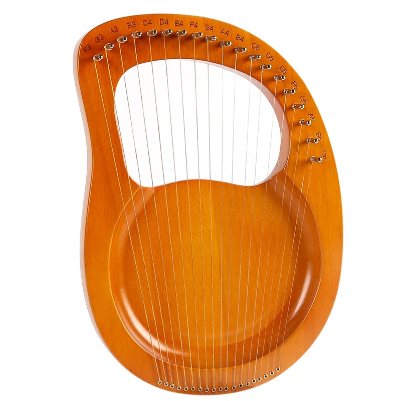 

19 Strings Wooden Music Mahogany Lyre Harp Musical Instrument with Tuning Wrench and Spare Strings