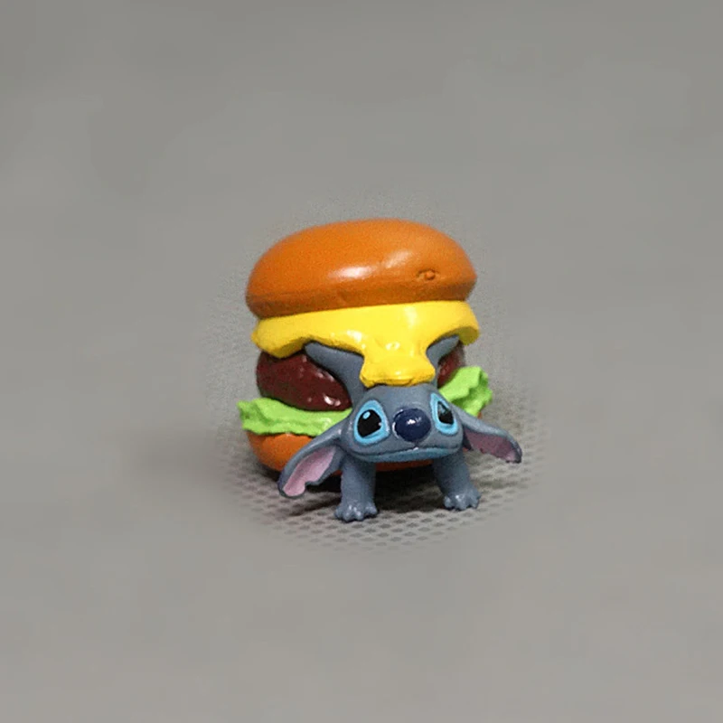 11 шт. Дисней Лило и Стич мультяшный мини стежок с гамбургером мороженое модель
