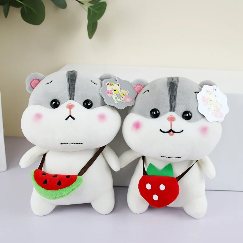 Новый милый плюшевый хомяк с фруктами мягкая плюшевая подушка в виде клубники