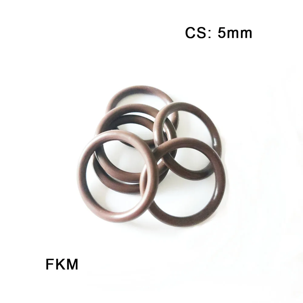 

FKM кольцевые прокладки CS 5 мм фторрезиновая уплотнительная кольцевая шайба устойчивая к масляному износу озону топливное химическое уплотн...