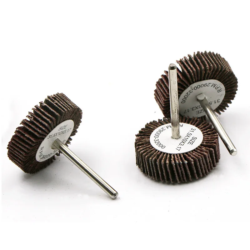 

5-10pcs 80 Grit Louver Grinding Sanding Sandpaper Flap Wheel Discs 3.0mm Shank Shutter Polishing Wheel For Dremel Rotary Tools