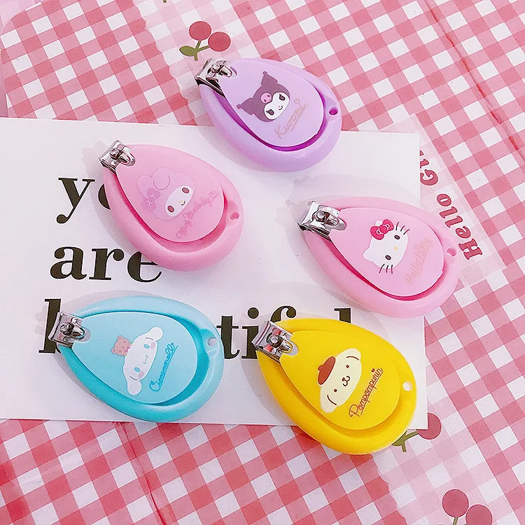 

Кусачки для ногтей Kawaii Mymelody Kitty Cinnamorol Kuromi, складные кусачки для ногтей, кусачки для ногтей, рождественские подарки для детей