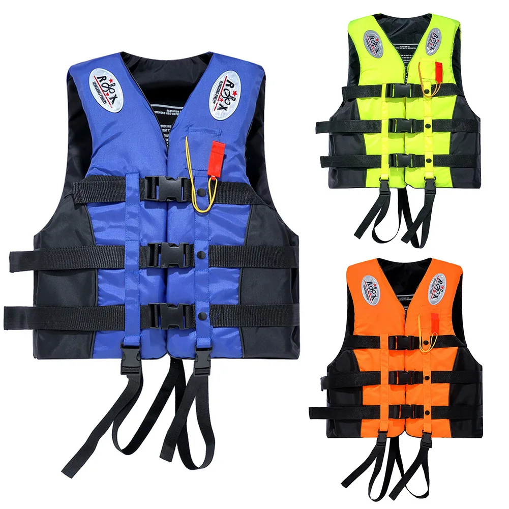 

S -XXXL Outdoor Swimming Boating Skiing Driving Vest Survival Suit Polyester Life Jacket for Adult Children Dropshipping