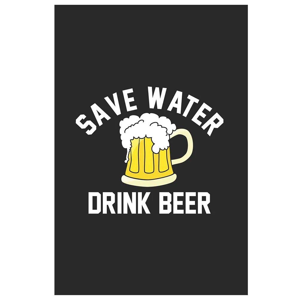 Пить Воду Пиво оловянный знак винтажный металлический постер декоративные