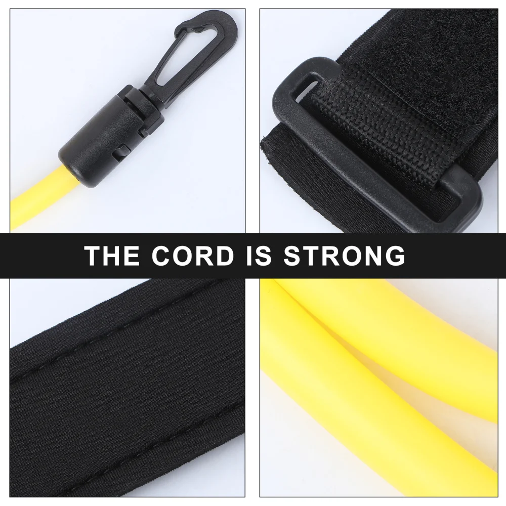 

Swimming Resistance Belt Set Swim Training Band Swim Elastic Exerciser Belt with One Waist Strapk One Loop One Mesh Bag (6x9x4m