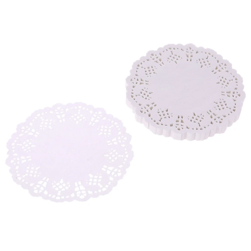 

100pcs Lace Coaster Placemat Cushion Mug Holder Tea Cup Pad Mat Wedding Party