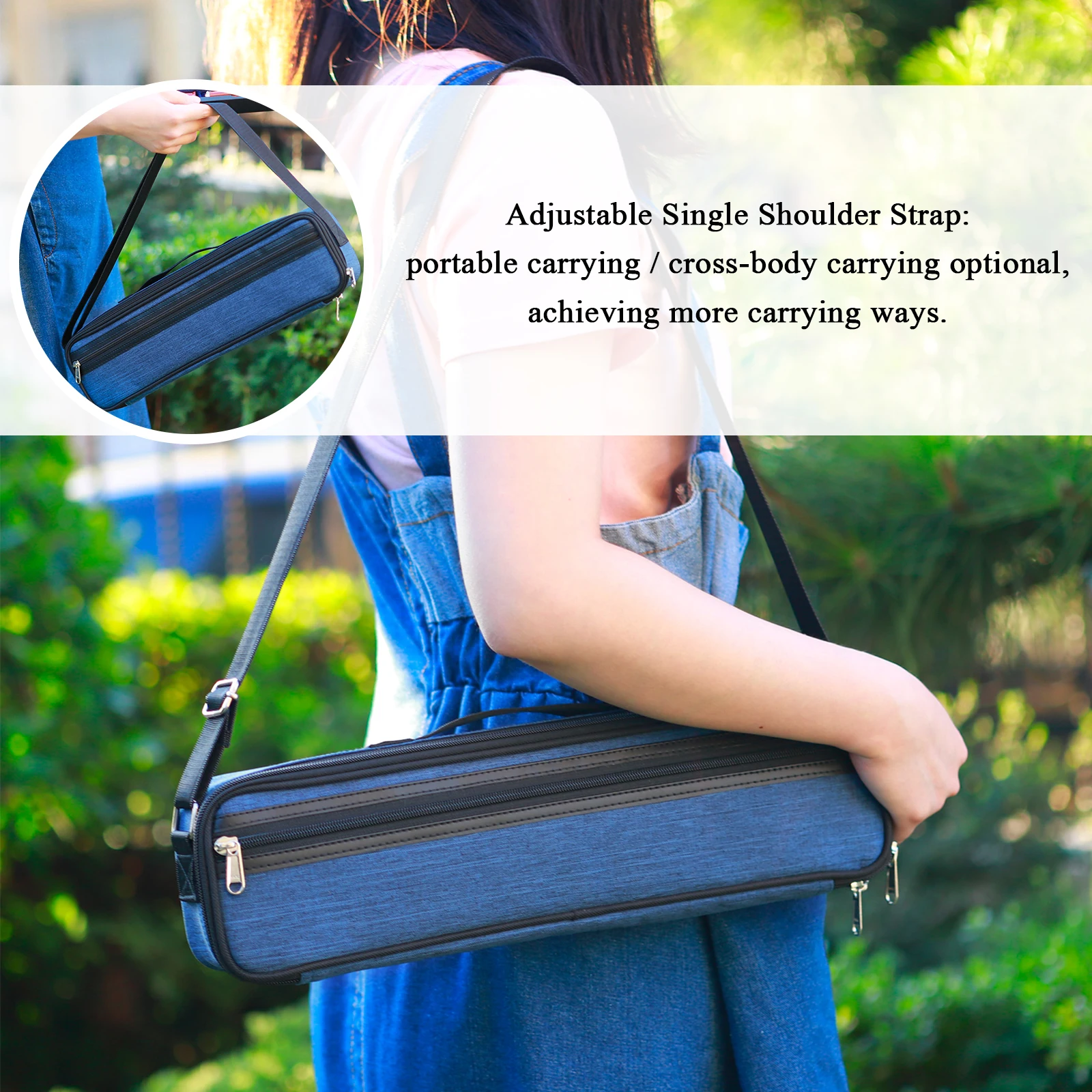 Чехол для флейты из Флейта с отверстиями хлопка на 16 отверстий 17-кожаная обивка |