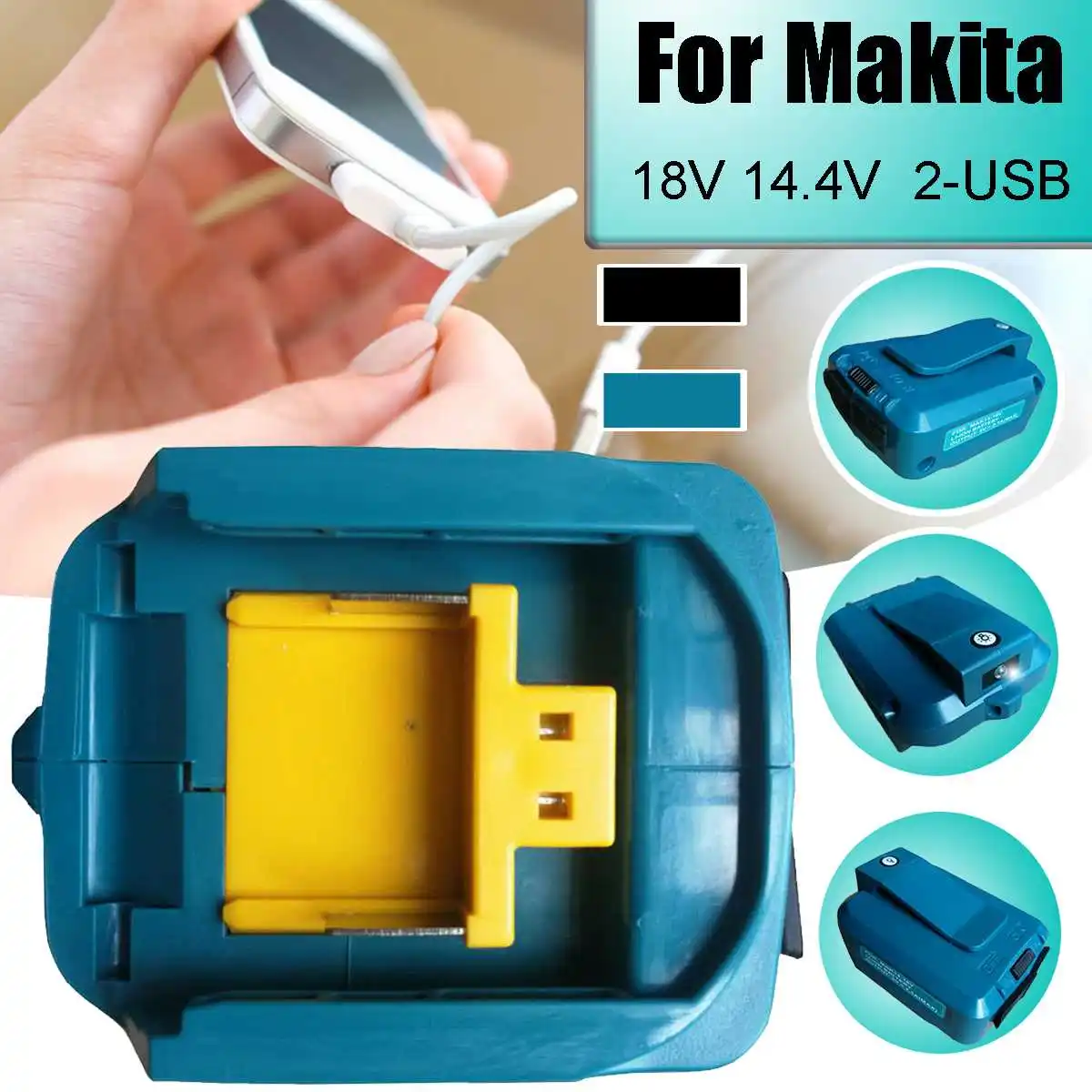 

Портативный USB-адаптер для зарядки 2-Makita, зарядное устройство, USB-адаптер для аккумуляторов мобильный телефон, зарядное устройство для электроинструмента