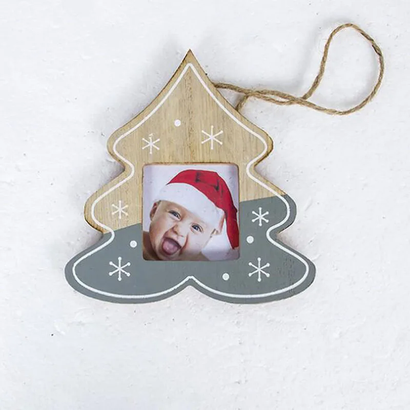 Творческий Новогодняя фоторамка подвесная Елочная игрушка декор украшения для