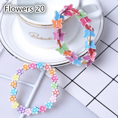 Популярные корейские акриловые детские браслеты красочные милые яркий цвет