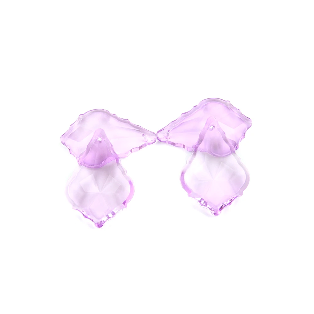 lilac 5 шт. кленовые листья Цвета Хрустальные подвесные люстры подвеска со стразами украшения дома и свадьбы DIY - Цвет: lilac