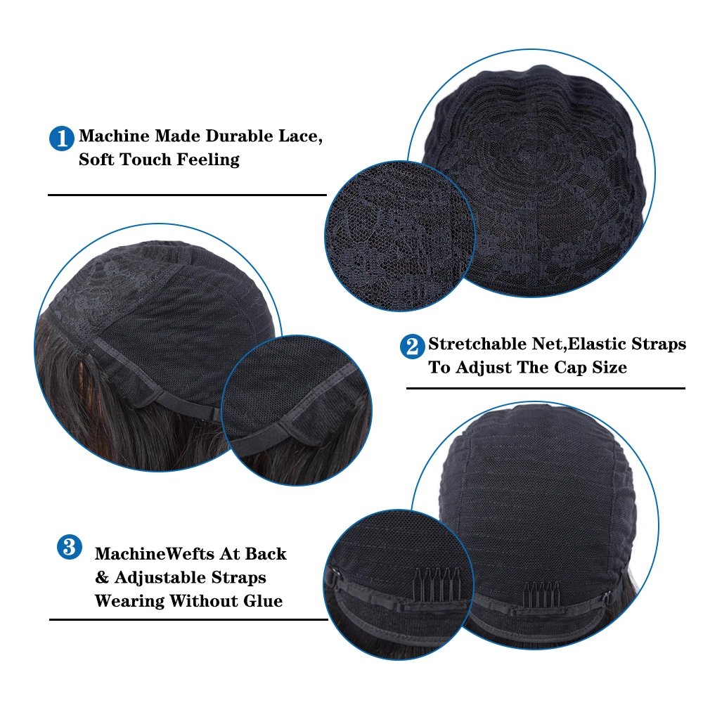 

Short Afro Kinky Curly Human Hair Wig With Bangs Full Machine Made Wig Remy Brazilian Wig Short Curly Human Hair Wig Can Be Dyed