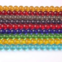 lanli fashion jewelry 4681012mm colorful glass loose beads diy men and women bracelet necklace ear stud accessories make