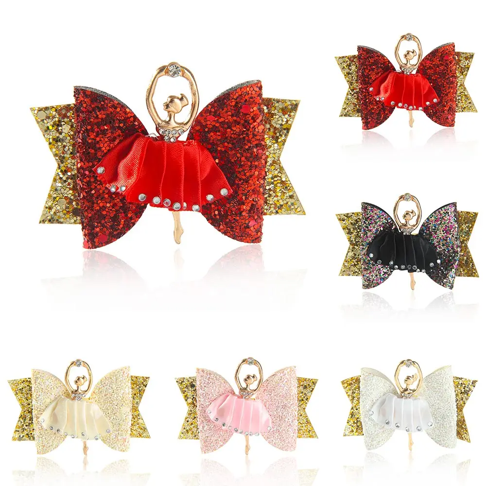 Детские заколки для волос с бантом и блестками девочек милые аксессуары подарок