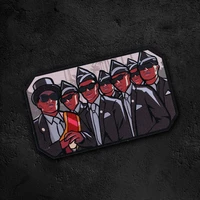black man lift coffin professional team thermal transfer printing patch tactical stickers badge for clothes backpack ornament