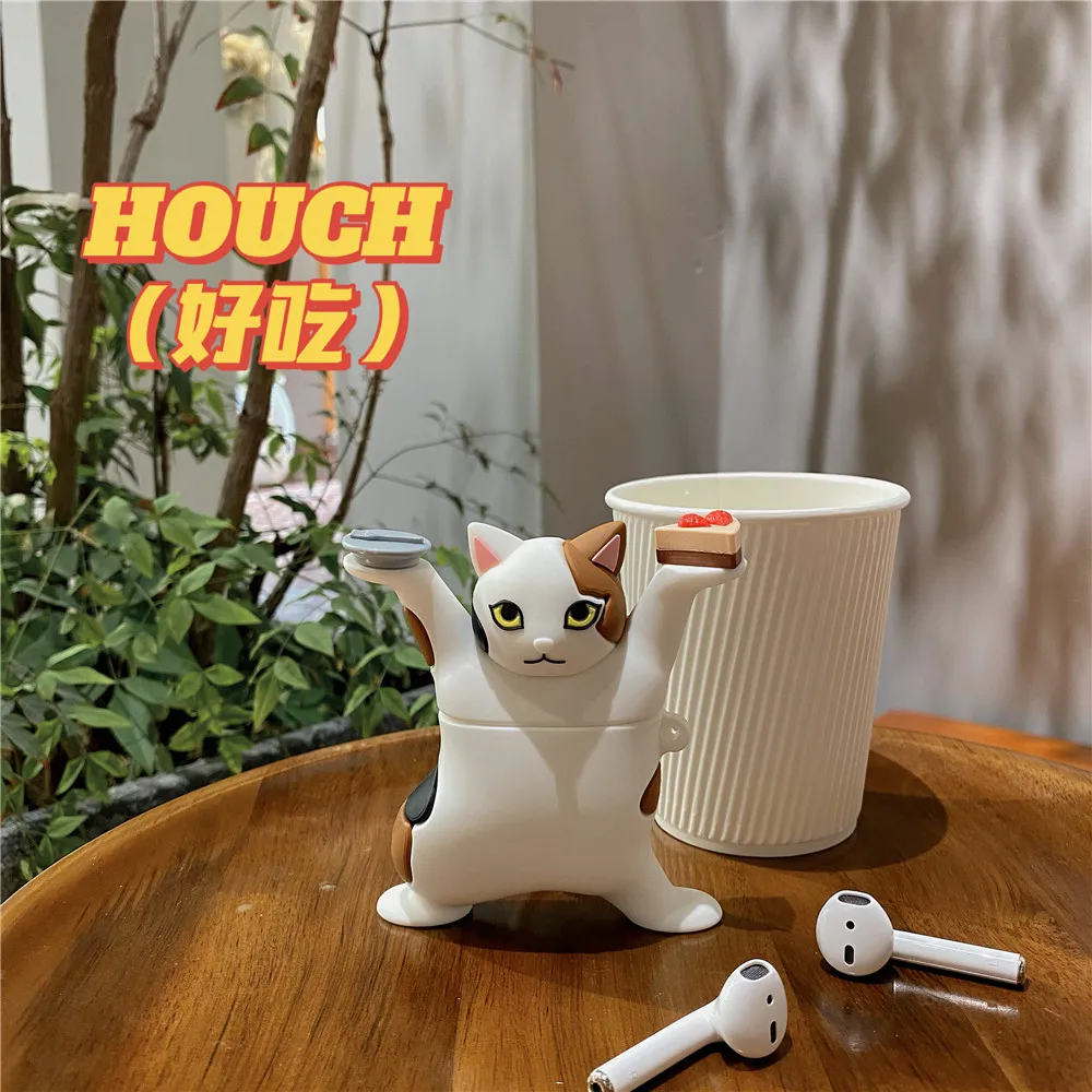 

Забавный чехол для Airpods Pro 2 1, чехол с милым котом для девочек, Силиконовые мягкие Аксессуары для Airpodspro для Apple airpods Pro/2/1, чехол s