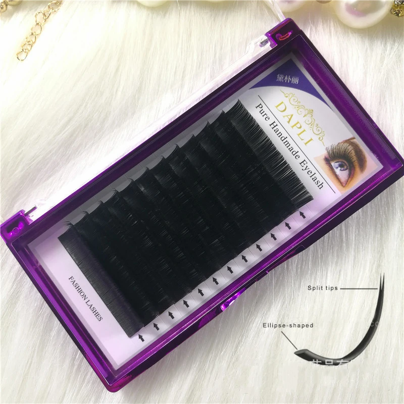 Ellipse eyelash extension Split tips ellipse roots flat lashes individual eyelashes Much softer lighter make up | Красота и здоровье
