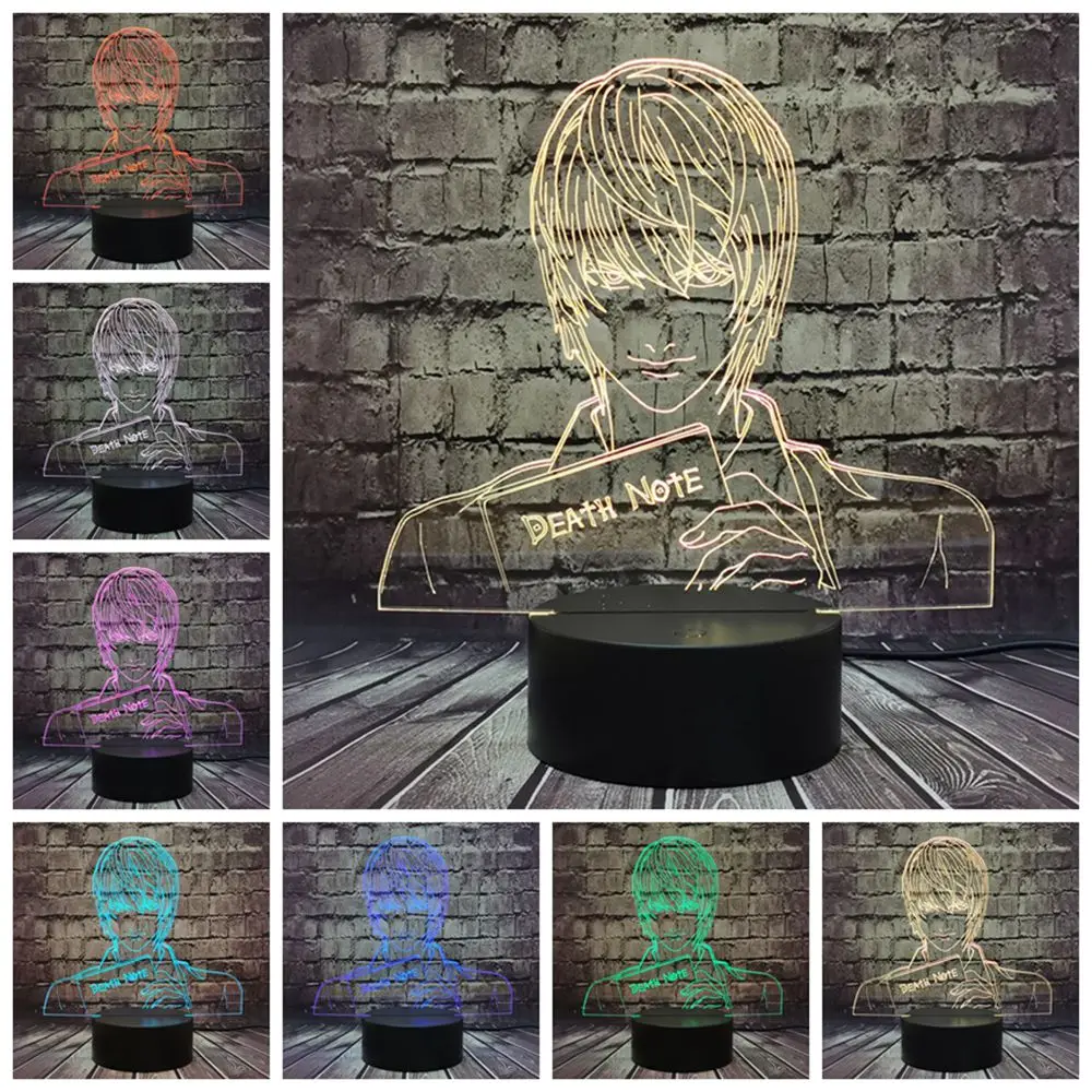 Горячая Распродажа! Классная яркая Фигурка Death Note новый мультяшный ночник Yagami