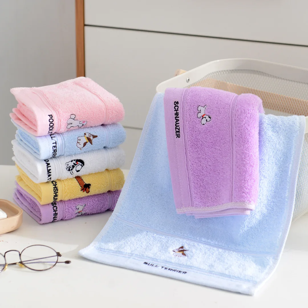 

5Pcs/Set Baby Kids Cottom Hand Towel 25x50cm Soft Cotton Face Towel Household Water Absorption Hand Towel