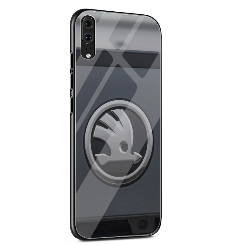 Desxz Стекло чехол для телефона для Xiaomi mi 8 9 Lite Red mi Примечание 5 6 7 Pro A1 A2 6A 4X Pocophone F1 Skoda автомобильные брелки с логотипом - Цвет: G12