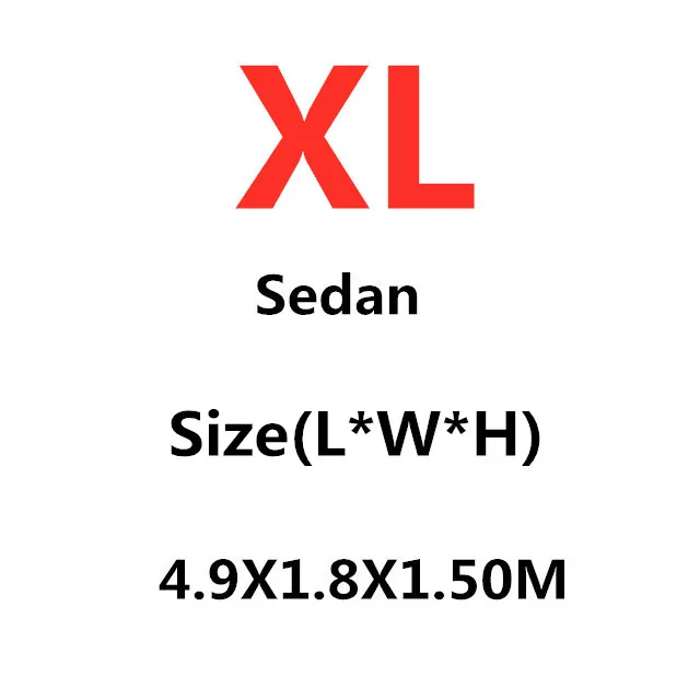XL-4.9X1.8X1.50M Универсальные чехлы для автомобиля, снежный лед, пыль, защита от солнца, УФ-защита, складной светильник, серебристый Размер, S-XXL, защита для автомобиля, для улицы - Название цвета: XL-4.9X1.8X1.50M