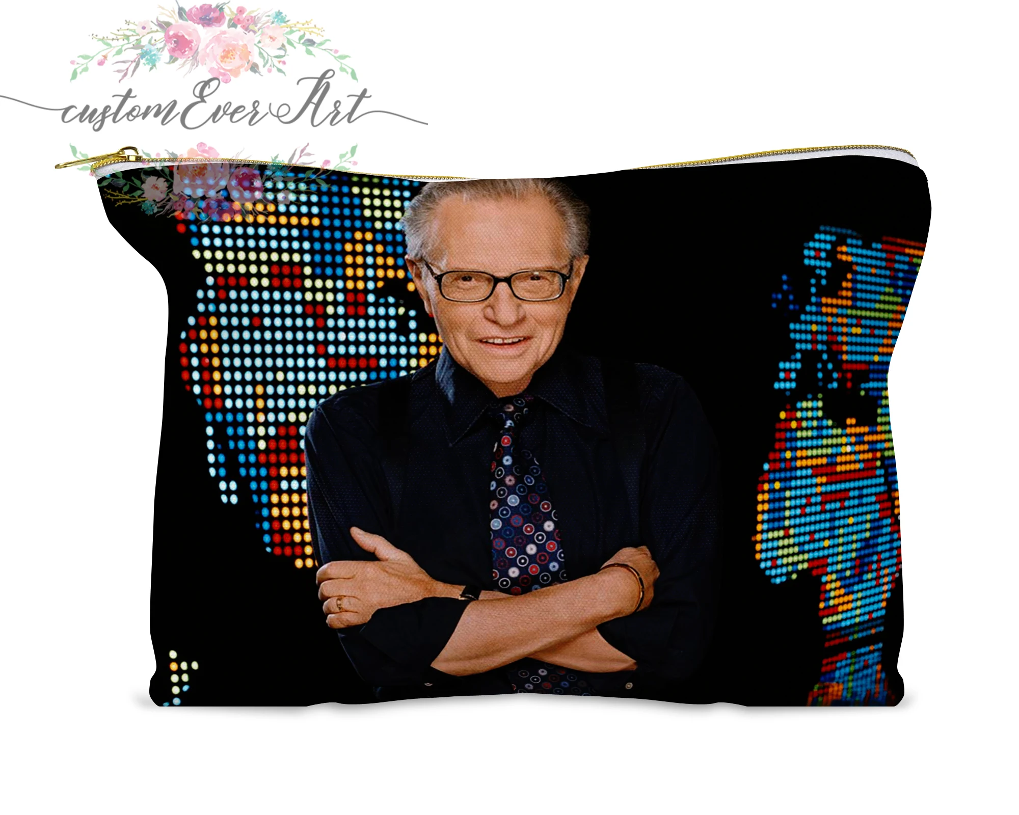 Косметичка Larry King персонализированная маленькая косметичка забавный органайзер