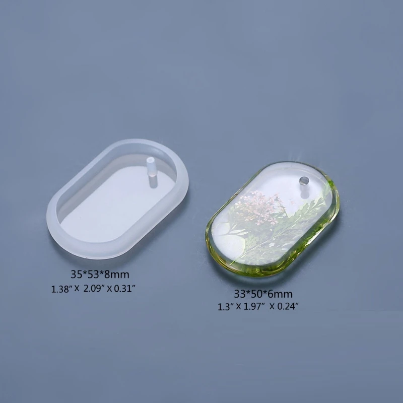 

6 Pcs Keychain Epoxy Resin Mold Hanging Pendant Silicone Mould DIY Crafts Jewelry Casting Mold