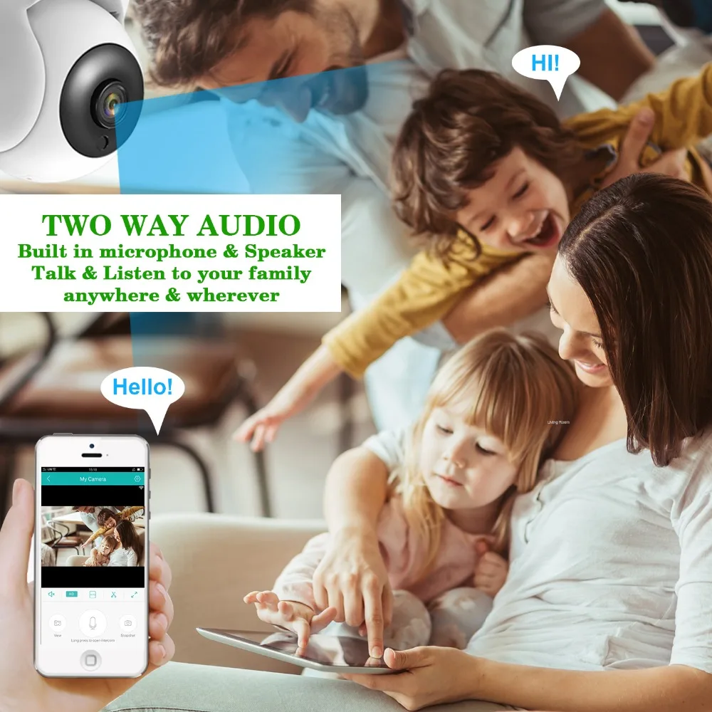 IP камера BESDER ONVF 720P беспроводная с функцией панорамирования и наклона|wi-fi baby