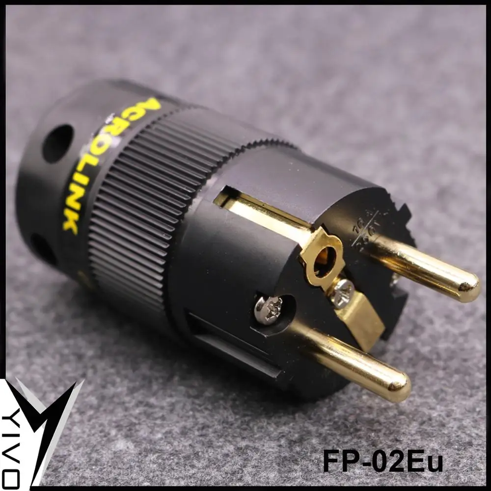 Йиво Hi Fi позолоченные Schuko EU Мощность штекерные соединители + Прю медь IEC разъем