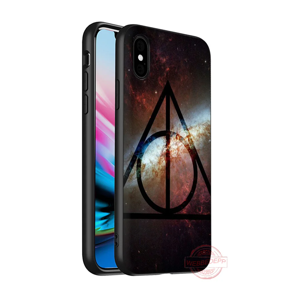 WEBBEDEPP Deathly Hallows логотип мягкий Силиконовый ТПУ чехол для телефона для iPhone 5 6 7 8 Plus X XS XR XS Max 11proMax - Цвет: 2