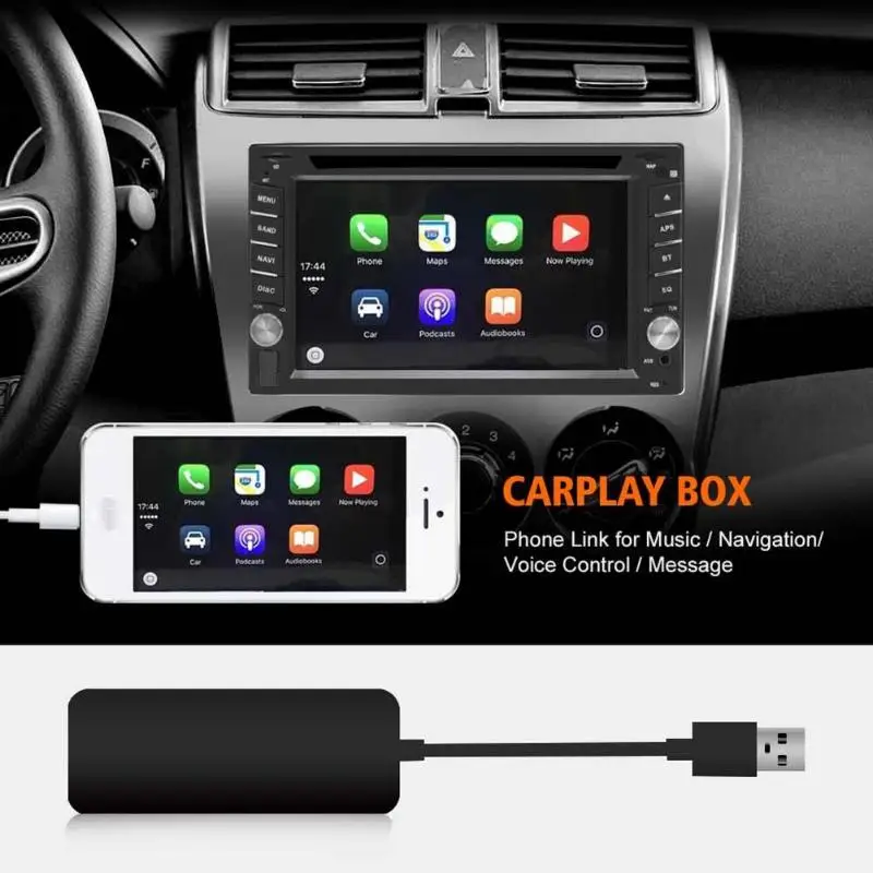12 В USB ключ для Apple iOS CarPlay навигационная система Android плеер черный usb кабель iPhone и