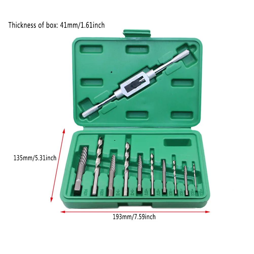 

11PCS Damaged Screw Extractor Screw Wrench Set Stripped Broken Screw Bolt Remover Extractor Easily Take Out Demolition Tools