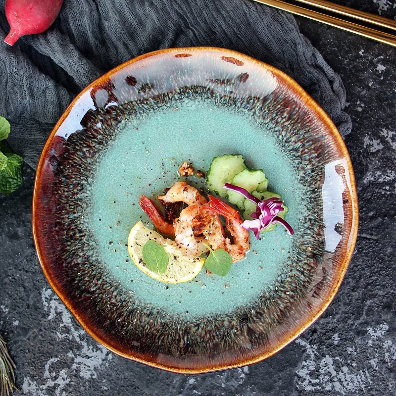

Ceramic Dinner Plate Tableware Kitchen Accessories Cake Dessert Snacks Fruit Salad Plate Wedding Supplies Tableware and Plates