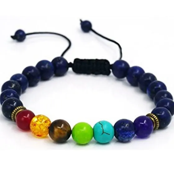 Черные красные 8 мм богемные разноцветные Агатовые Бусины чакра рейки Будда Йога