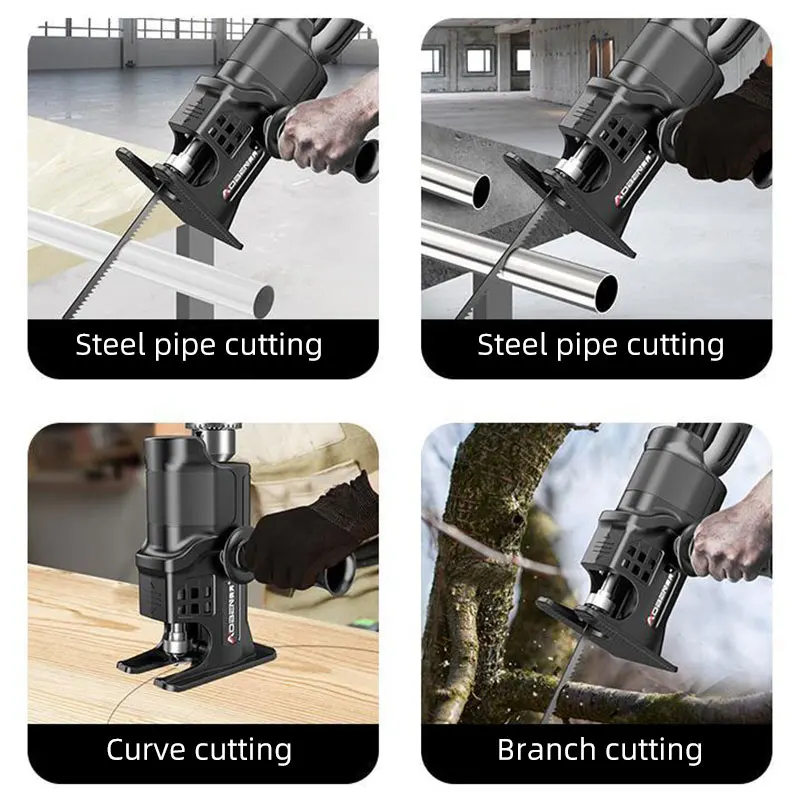 Portable Electric Drill Modified To Saws Reciprocating Saw Adapter With Sawblade For Wood Metal Cut Parts Jig Tool | Инструменты