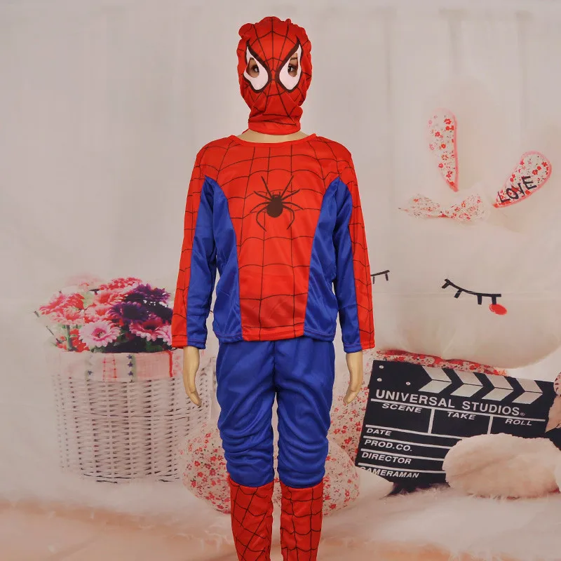 Детский костюм супергероя на Хэллоуин вечерние костюмы Человек паук Бэтмен
