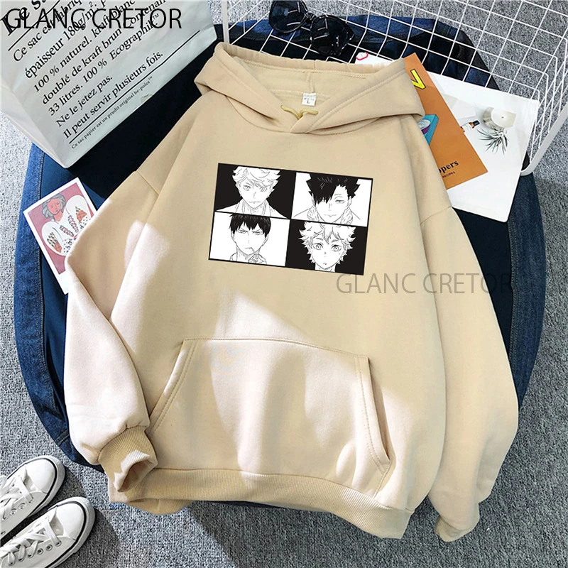

Haikyuu Japan Anime Funny Print Women Hoody Harajuku Vintage Sweatshirt Hip Hop Hoodie 2021 Fashion Female Streetwear