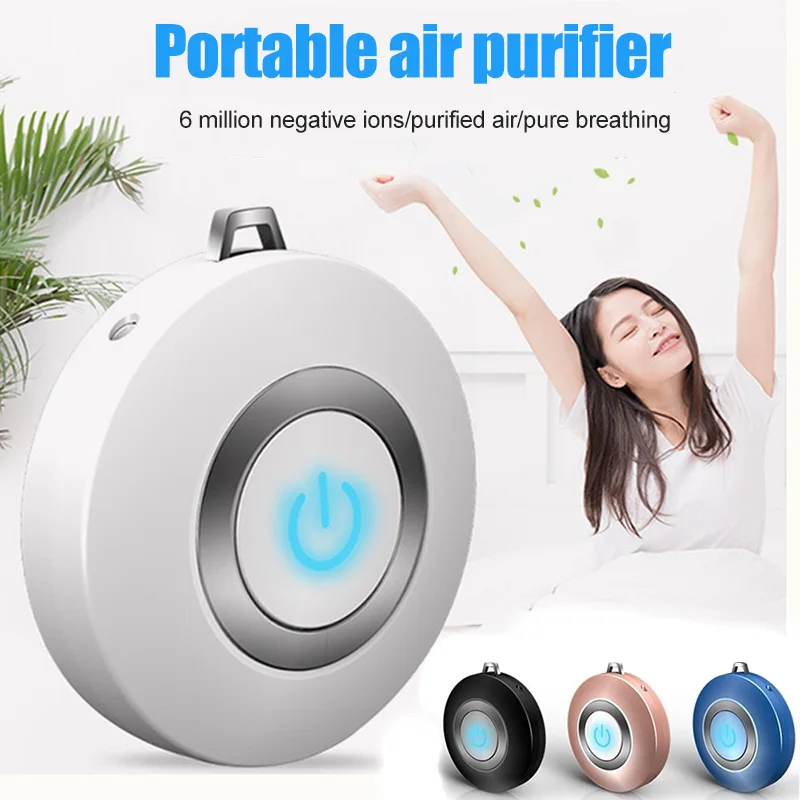 

Hot Personal Air Purifier Necklace Wearable Mini Portable Negative Ion Generator for Adults Kids PLD