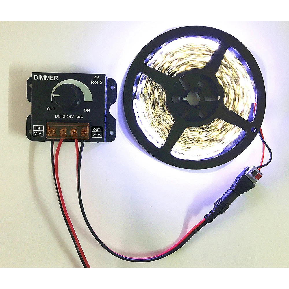 12V LED диммер DC24V 30A переключатель Яркость Регулируемый контроллер один Цвет