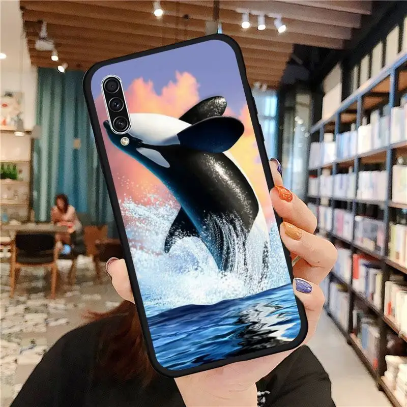 

Killer Whales Ocean animals pattern Phone Case For Samsung galaxy A S note 10 7 8 9 20 30 31 40 50 51 70 71 21 s ultra plus