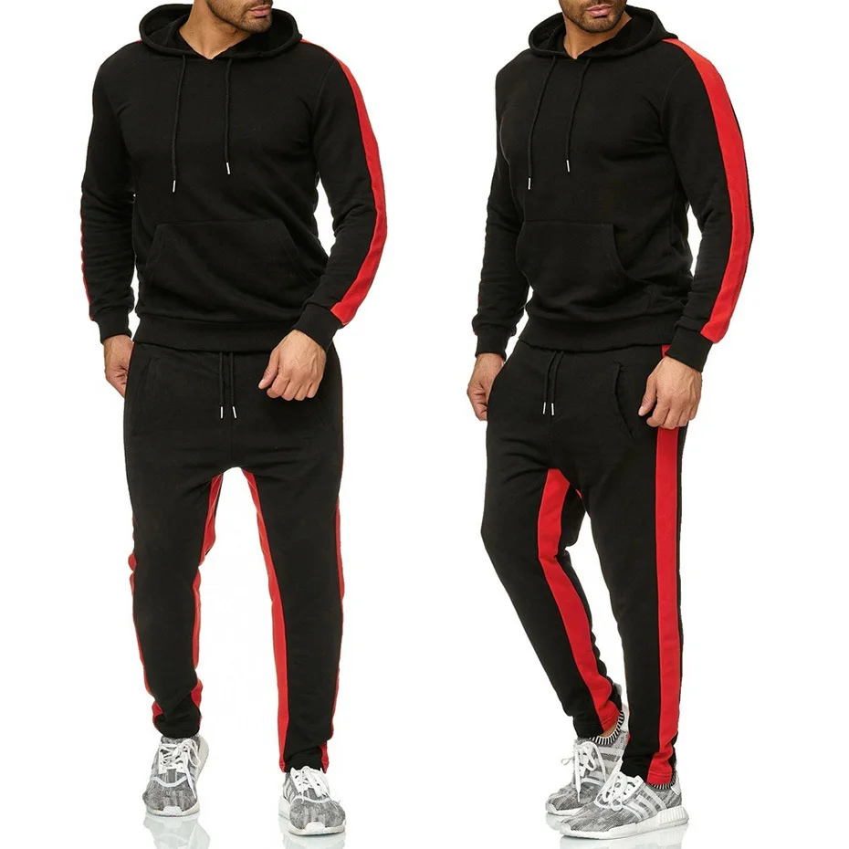 Long Sleeve Sports Set Mens Autumn Winter New Youth Running Casual Sportswear Suit Mens Jacket Sweater Two-piece Jogging Suits