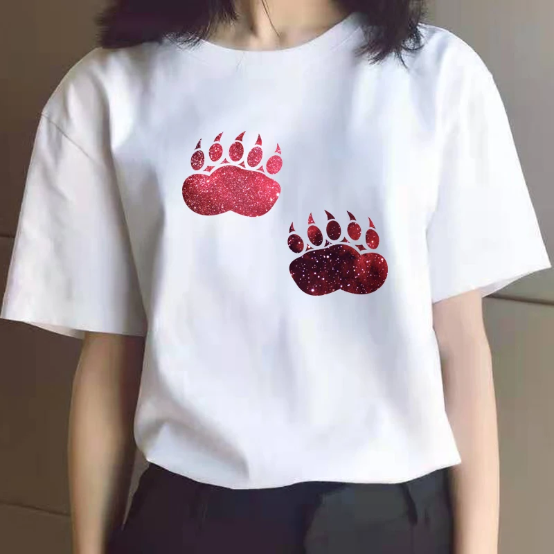 

Summer With Short Sleeves Animal Motifs Fashion Women T-Shirts Casual Bear Lmprint Unisex Shirts Short Sleeve Tops O-Neck