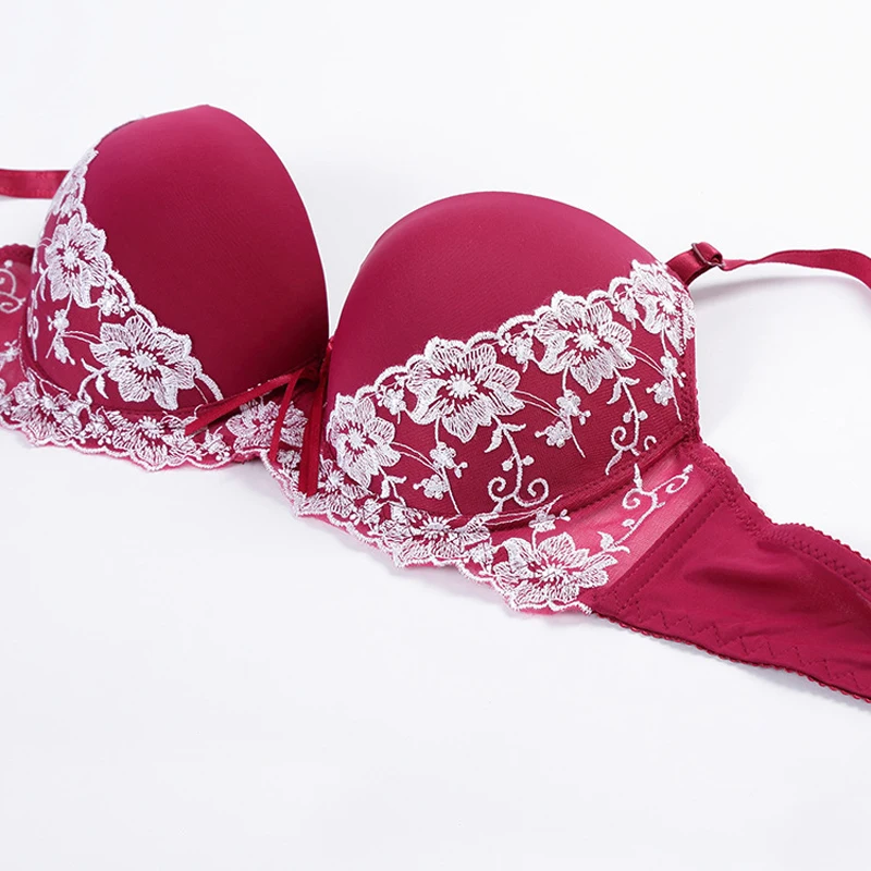 Кружевные вышитые топы с бюстгальтером без косточек бюстгальтеры для женщин