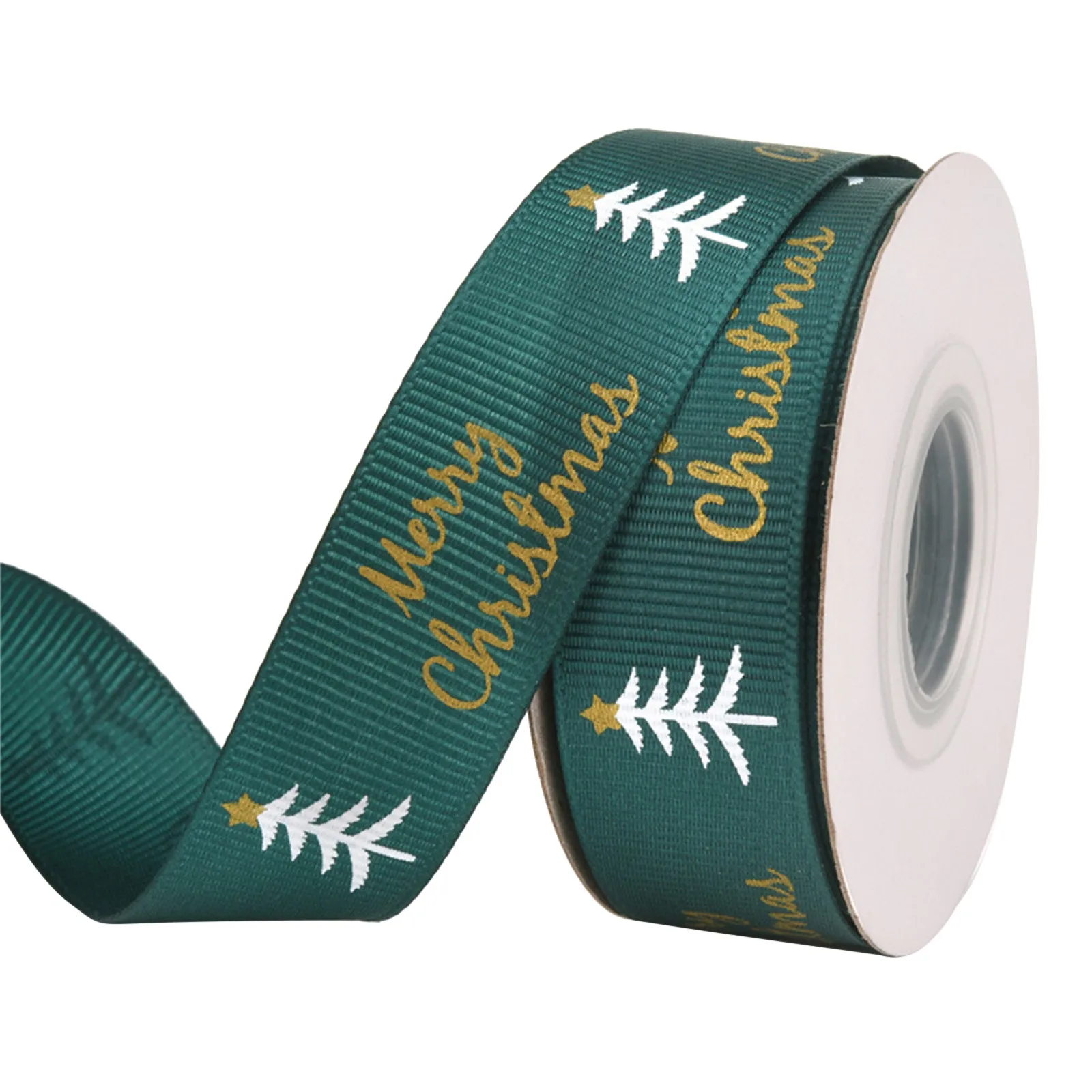 2 см 10 ярдов Рождественская лента для упаковки подарков снежинка мерцание ленты