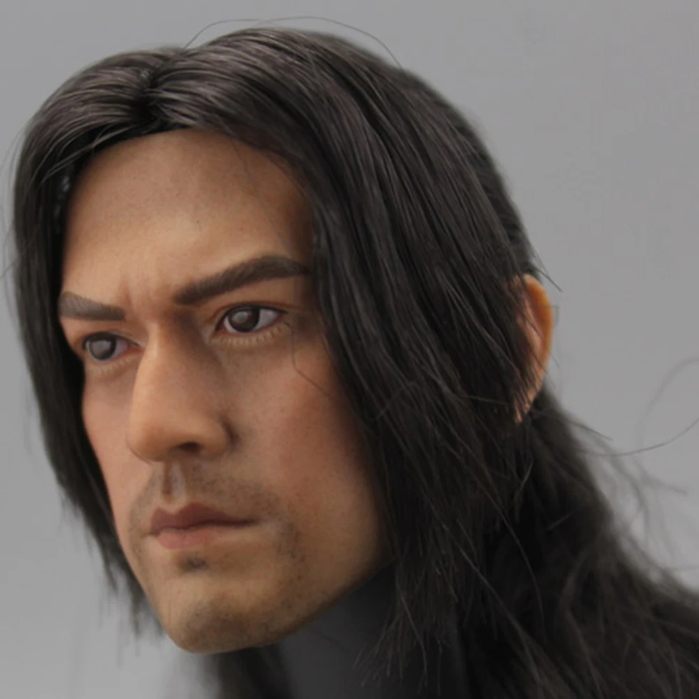 

In Stock 1:6 Scale Takeshi Kaneshiro Long Hair Version Head Carved Akechi Samanosuke Model Toys Fit 12" Figure Body