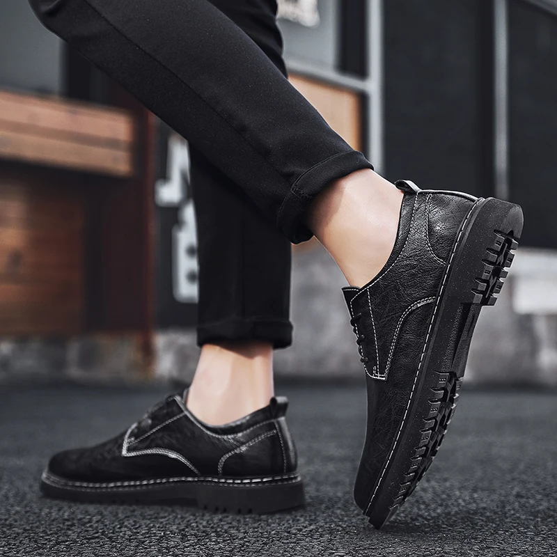 

Casual Leather Man Shoe Men Casual Shoes Leather Mens Hot Sale Zapatos Casuales Para Hombre Fashion For Flat Man Causal Leisure